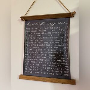 Smallwood Home “Here’s to the crazy ones” canvas wall art